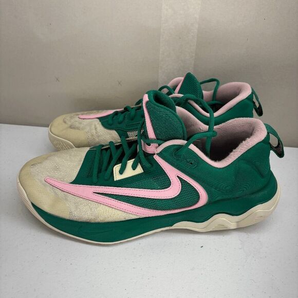 Size 11 Shoe - Nike Giannis Immortality 3 5 The Hard Way Green Pink White Bucks - Picture 3 of 11